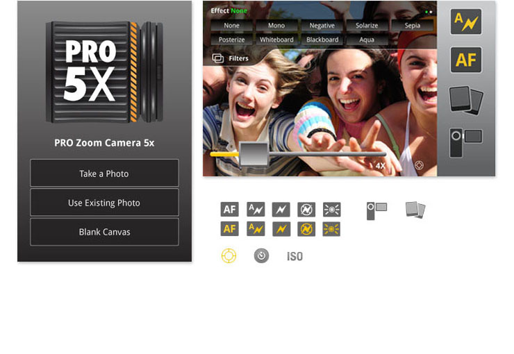 PRO Zoom Camera 5x interface