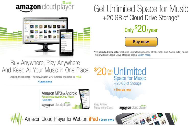 Amazon Cloud Player marketing